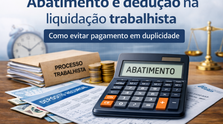 Abatimento e dedução na liquidação trabalhista: como evitar pagamento em duplicidade