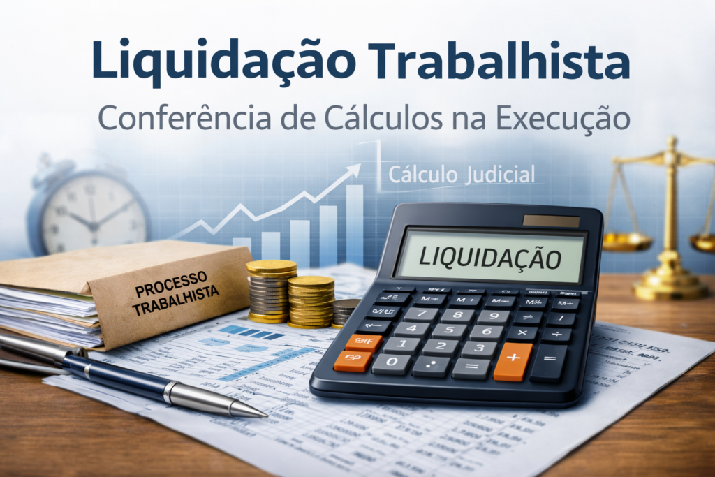 Conferência de cálculos na liquidação trabalhista e verificação de valores da execução